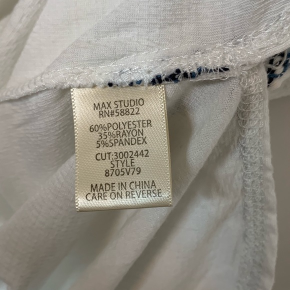 ❌SOLD❌Max Studio White Ruffle Sleeve Blouse Top - Picture 6 of 7